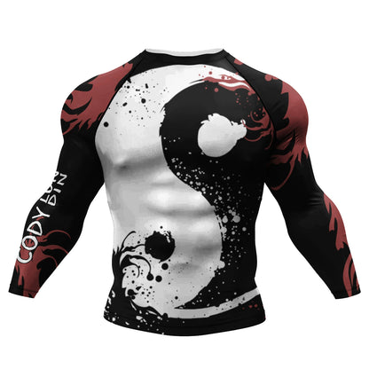 YinYang Compression Long sleeve Rashguard