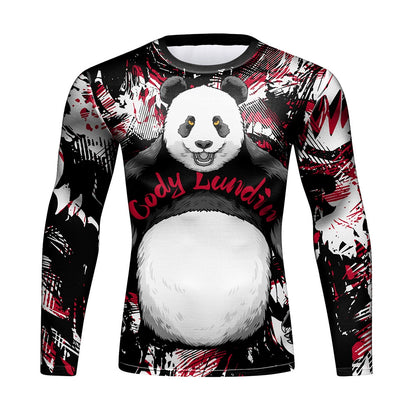 Friendly Panda BJJ Compression Long sleeve Rashguard